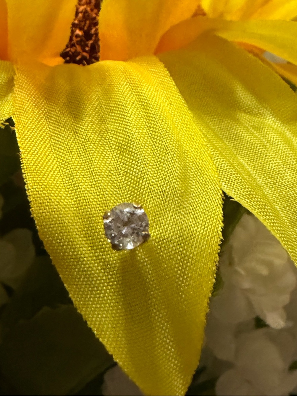 14K Gold Diamond Stud Single Earring